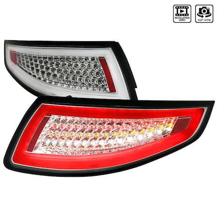 Spec-D Tuning 05-08 Porsche 997 911 LED Chrome Tail Light LT-91105CLED-TM